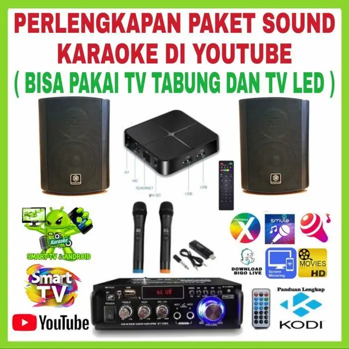 Paket Sound 3R 5 Inch Karaoke Di Smart Tv Bok Support Semua Tv Youtube