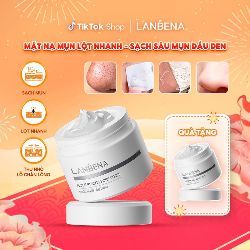 LIVE MUA 1 TẶNG 1 Mặt Nạ Lột Mụn Hỗ Trợ Giảm Mụn Đầu Đen LANBENA Phiên Bản Nâng Cấp 2.0 Kèm 60 Giấy Lột Mụn Hỗ Trợ Làm Sạch Sâu Mụn Đầu Đen Mụn Đầu Trắng Lỗ Chân Lông Thích Hợp Cho Mọi Loại Da Skincare Nữ 30g