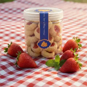 Thumbprint Selai Stroberi 350gr 600ml – Kue Kering Lembut & Legit