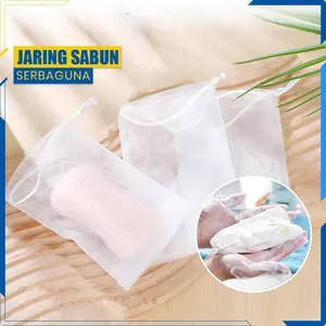 [Bisa COD] Kantong Sabun Jaring Pembuat Busa Manual Halus untuk Sabun Batang / Soap Foaming Jaring Sabun Mandi Serbaguna dengan Tali Gantung / Jaring Sabun Halus Souvenir Import HI C1003