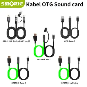 Siborie OTG Kabel Konversi / Kabel Langsung Kartu Suara for iPhone android