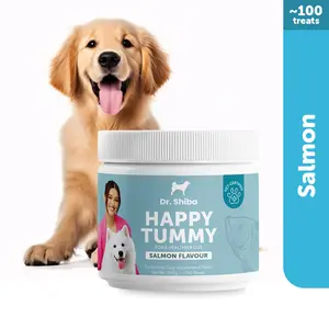 Dr. Shiba Happy Tummy | Suplemen Sehat & Multivitamin Anjing - Makanan Anjing untuk Kesehatan Pencernaan - Snack Anjing Sehat - Dog Treats