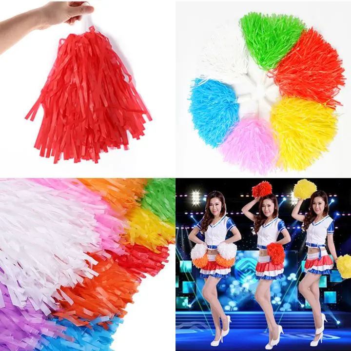 1 Pasang Pom Pom Cheerleader / Pompom Nari Rumbai 1