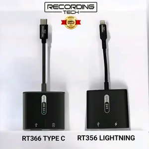 Recording Tech OTG RT366 / RT356 OTG Type C/Lightning to USB 3.0 + Charging 2in1 Adapter