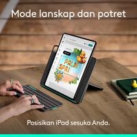 Gambar Logitech Flip Folio, Casing Keyboard untuk iPad Pro 13 inci (M4) & iPad Air 13 inci (M2 & M3) (2024, 2025) – Casing Keyboard Bluetooth Pelindung & Dapat Disimpan, Multi-Perangkat – Graphite dari Logitech Official Store Kota Administrasi Jakarta Timur 5 Tokopedia