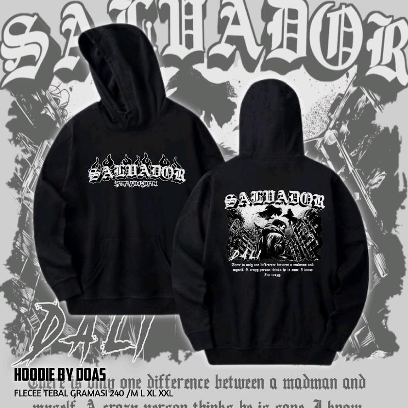 Hoodie S4lvador Dali Terbaru Sweater Distro Fleece Unisex Untuk Umum Elegant Wine sweater hoodie cowok 0