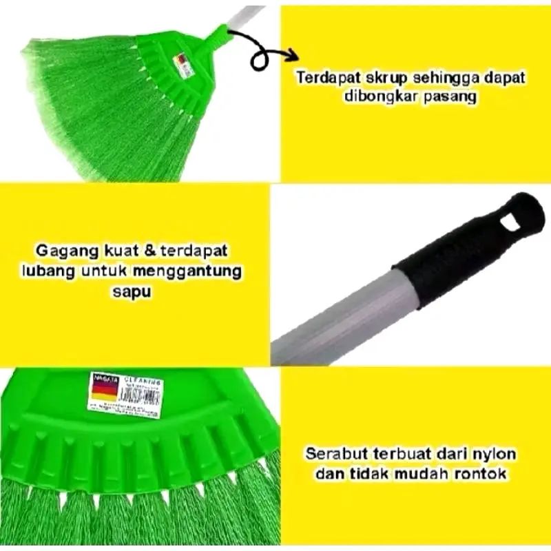 Sapu Plastik Nagata NGT 341 / Sapu Nylon Warna Kombinasi (Model Baru) 8