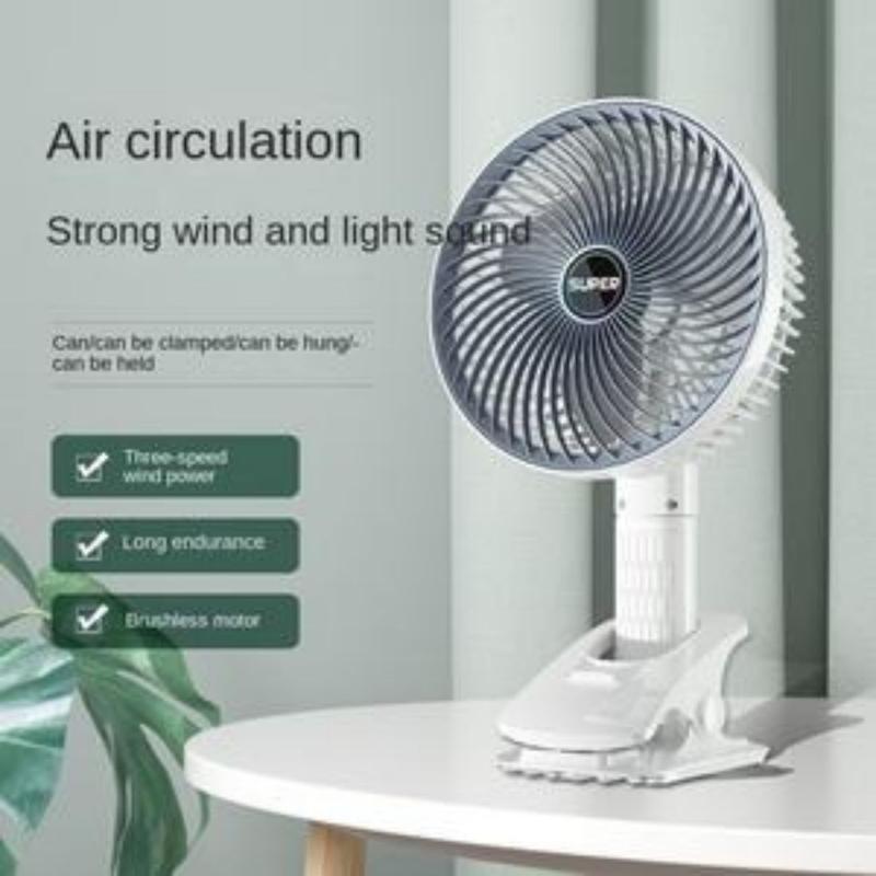 Product Introduction of [Bigger size 7 inches] In stock Kipas Mini Portable Fan Table Fan Desktop Fan Handheld fan Clip fan Hanging fan Rechargeable Strong Wind 350° adjustable 3 mode Super enhanced wind speed Super enhanced battery life Usb Power Mobile kuromi smallfan 3