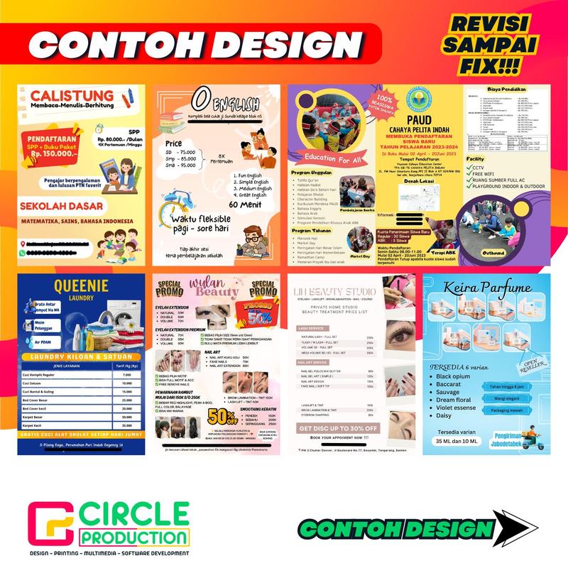 BROSUR MURAH GRATIS DESAIN CUSTOM SUKA SUKA!!! | BAHAN HVS 100GSM | BISA UNTUK LAUNDRY, MAKANAN DLL Paper Stationery 5
