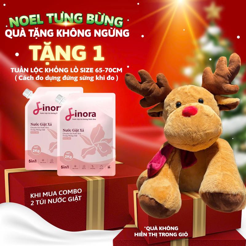 Săn Tuần Lộc Khổng Lồ Combo 2 túi nước giặt tặng 1 Tuần lộc Khổng lồ -Nước Giặt Finora Hương Nước Hoa Cao Cấp Hương Thơm Rosé Mystique - Quà không cần hiển thị giỏ hàng