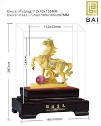 Gambar BAI GIFT PAJANGAN SHIO KUDA BOLA GIOK PATUNG SHIO KUDA BOLA LAPIS EMAS 24K HADIAH IMLEK TAHUN 2026 dari B & Y INDONESIA Kota Administrasi Jakarta Utara 3 Tokopedia