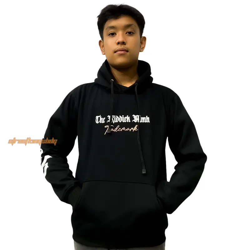HOODIE SKULS SHERPA Hoodie sherpa pria-wanita Fleece Tebal Sablon Jumper Distro Sweater Hitam 4