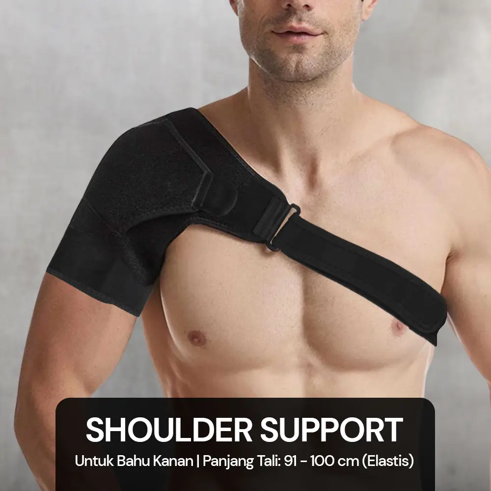 Wan Shi Pelindung Bahu Kanan Back Shoulder Support Wrap Belt Fitness - HJ-1697