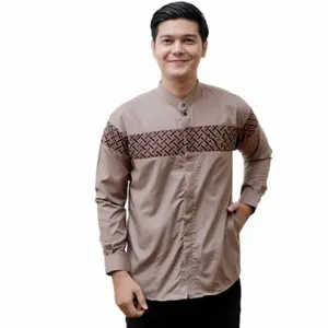 NEW baju koko lengan panjang motif Kobata material cotton fashion muslim pria terbaru