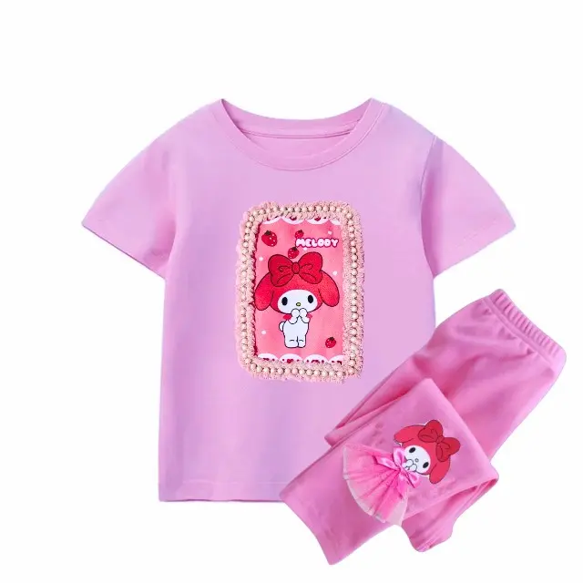 Setelan anak perempuan 1-10tahun/satu stel baju legging kurommii mellody lotsso baju legging anak oneset Katun 3