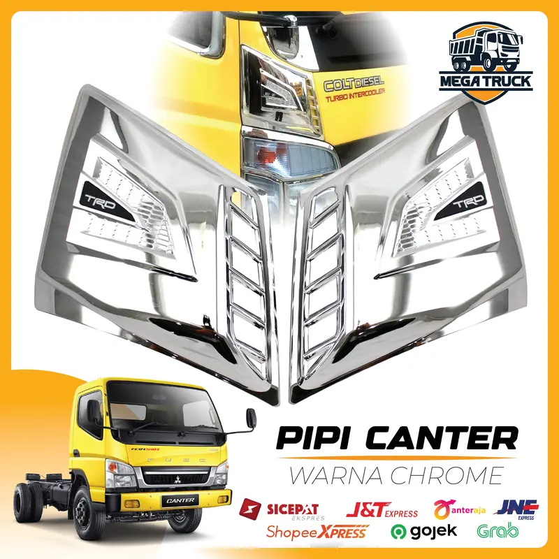 PIPI CANTER WARNA CHROME UNTUK MOBIL TURBO 0