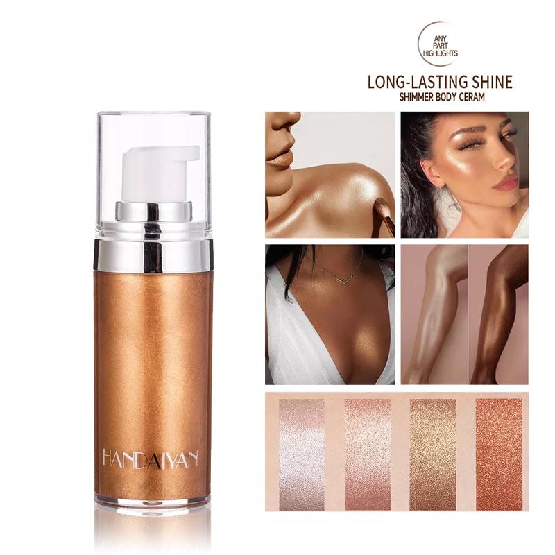 Handaiyan Body Highlighter Body Shimmer Dry Oil Glitter Highlight Body Cream 0