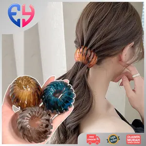 iKat Rambut Ponytail Claw Fashion Korea Aksesoris Jepit Rambut Wanita Cantik Lucu JPT07 Retro
