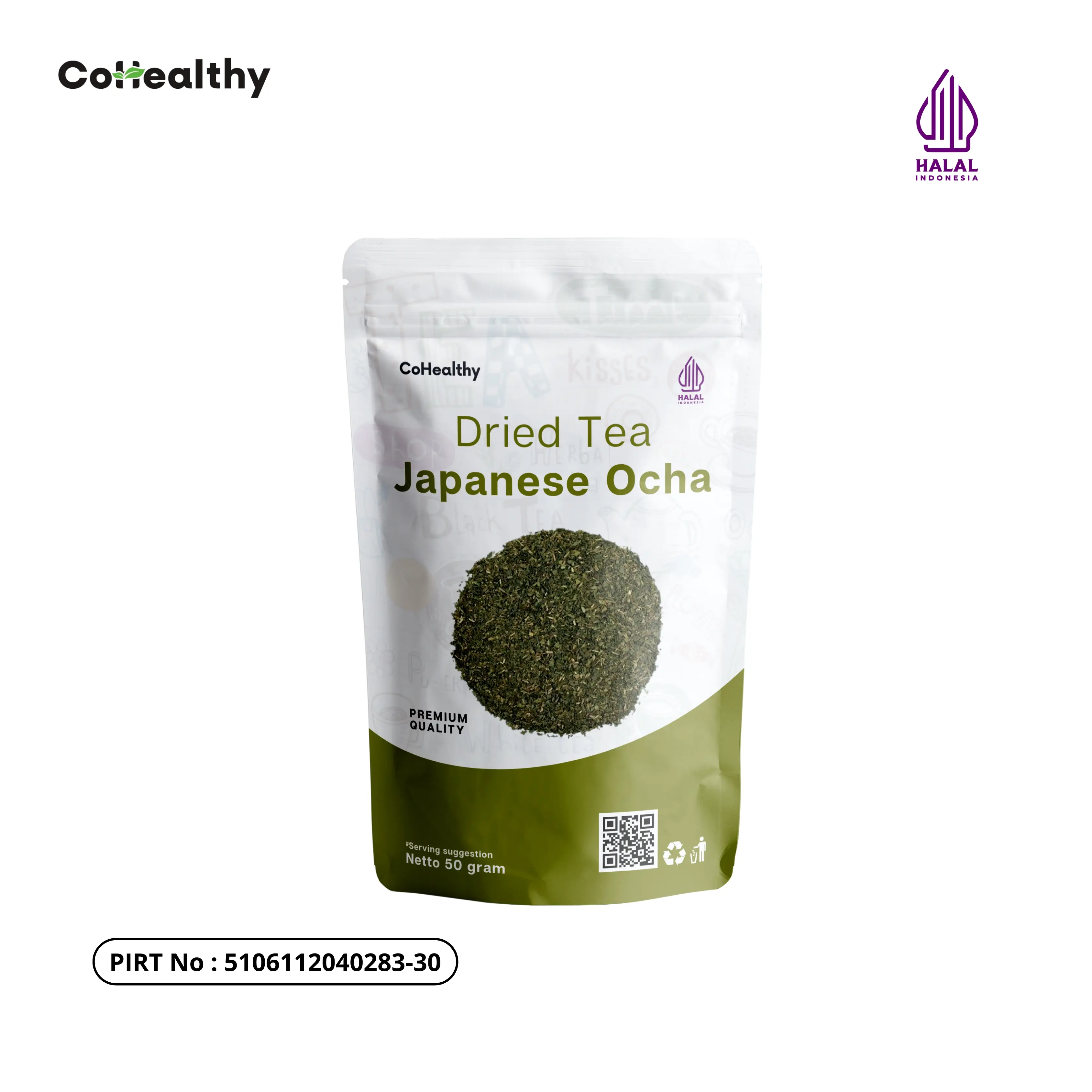 CoHealthy Dried Tea Green Tea Teh Hijau Jepang Ocha Premium Japanese 50 gram