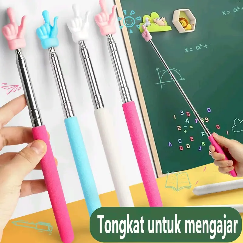 Tongkat Pointer Max 68cm untuk Mengajar dengan Penunjuk Papan Tulis - Stationery Stainless