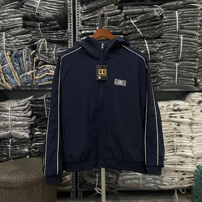 Áo khoác dù nam nữ 2 lớp vải dù ép nhiệt lót lưới mềm big size 45-95kg ( màu xanh đen ) Jacket