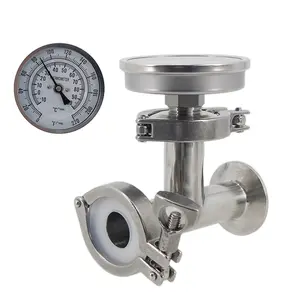 Inline Temperature Monitor 1.5 INCH Tri Clamp Test Tee Thermometer Package Counter Flow Wort Chiller Thermometer