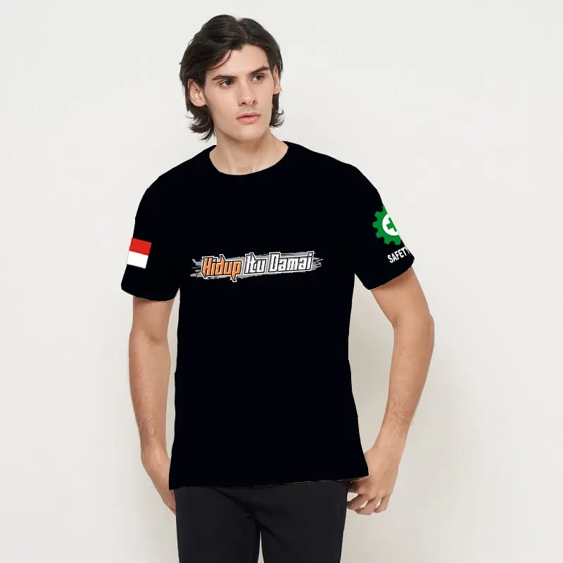KAOS PRIA HIDUP ITU DAMAI | SIMPLE, DINAMIS, DAN MEMBERIKAN KESAN KASUAL bajudistro xxxl xl 1