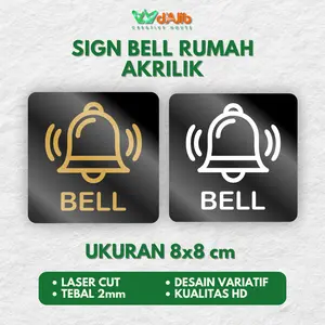 Sign Akrilik Bell Rumah Cantik Minimalis Modern | Ukuran 8x8