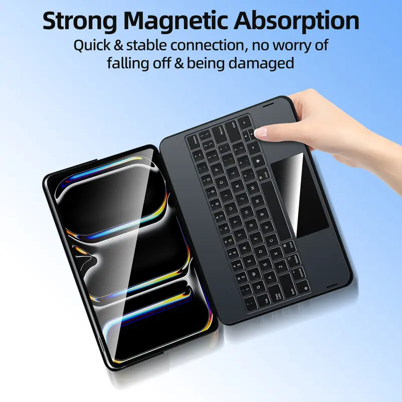 GOOJODOQ Protective Case and Keyboard Adjustable Angle Multifunctional Backlit Keyboard Waterproof and Stain Proof 1