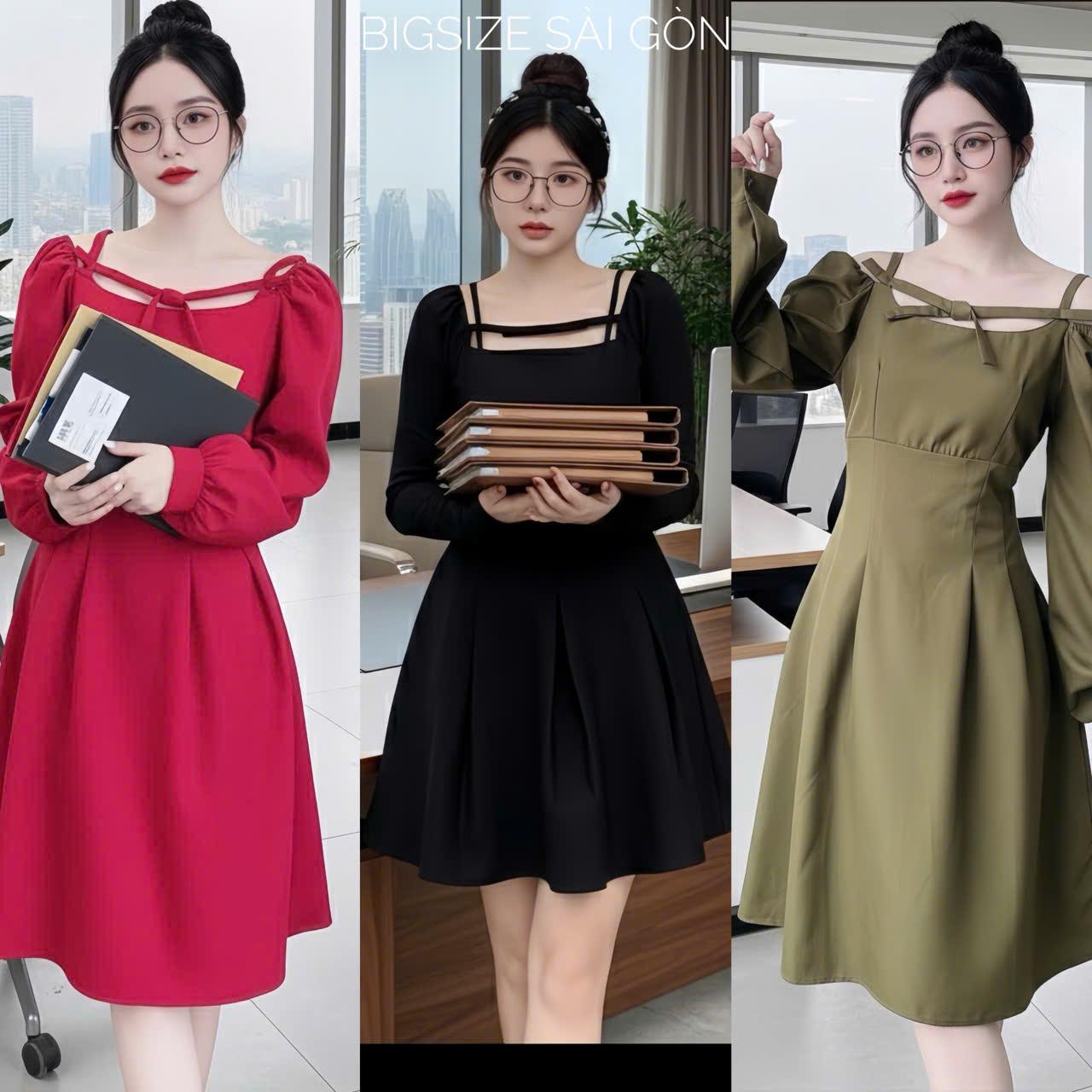 [Xả Kho] Váy Thời Trang Sét Váy Áo Dự Tiệc Cao Cấp Thanh lịch Bigsize Cho Nàng 50 - 100Kg - B.1060