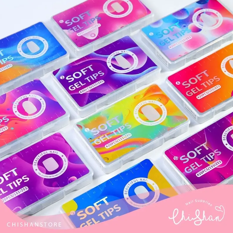 SOFT GEL TIP NAIL EXTENSION SOFT TIP NAIL ART KUKU PALSU