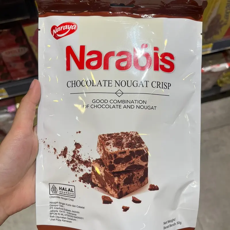 NARABIS NOUGAT CRISP UKURAN 90GR Camilan Cookies Marshmallow 1