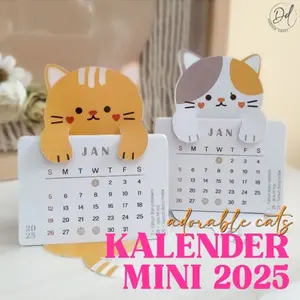2025 & 2026 KALENDER MEJA AESTHETIC - ADORABLE CAT