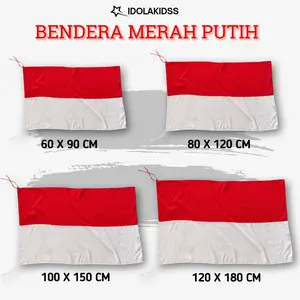 Bendera merah putih RI ukuran 60x90/80x120/100x150/120x180