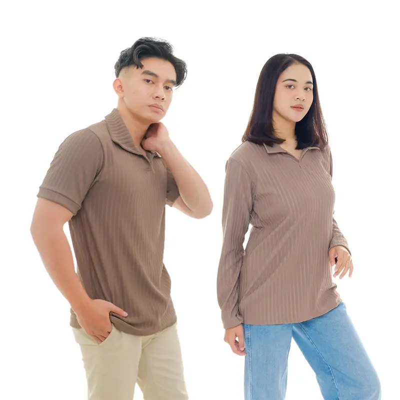 Couple Korean Style | Polo Vintage Couple T-Shirt Pria Wanita Premium Knit 2