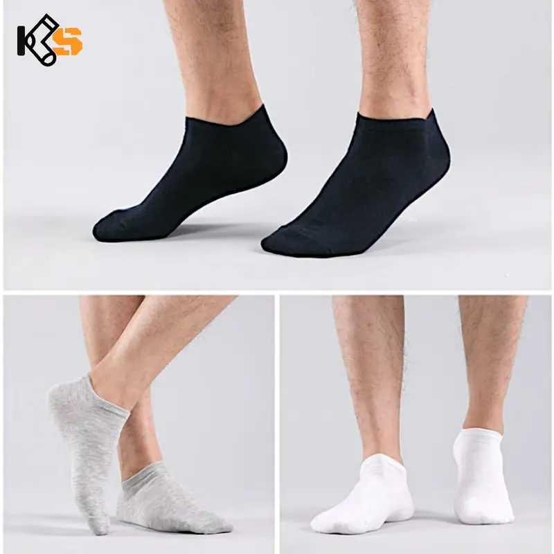 Paket 6 Pasang, Kaos Kaki Pendek Semata Kaki Warna Polos Pria Wanita Dewasa 5