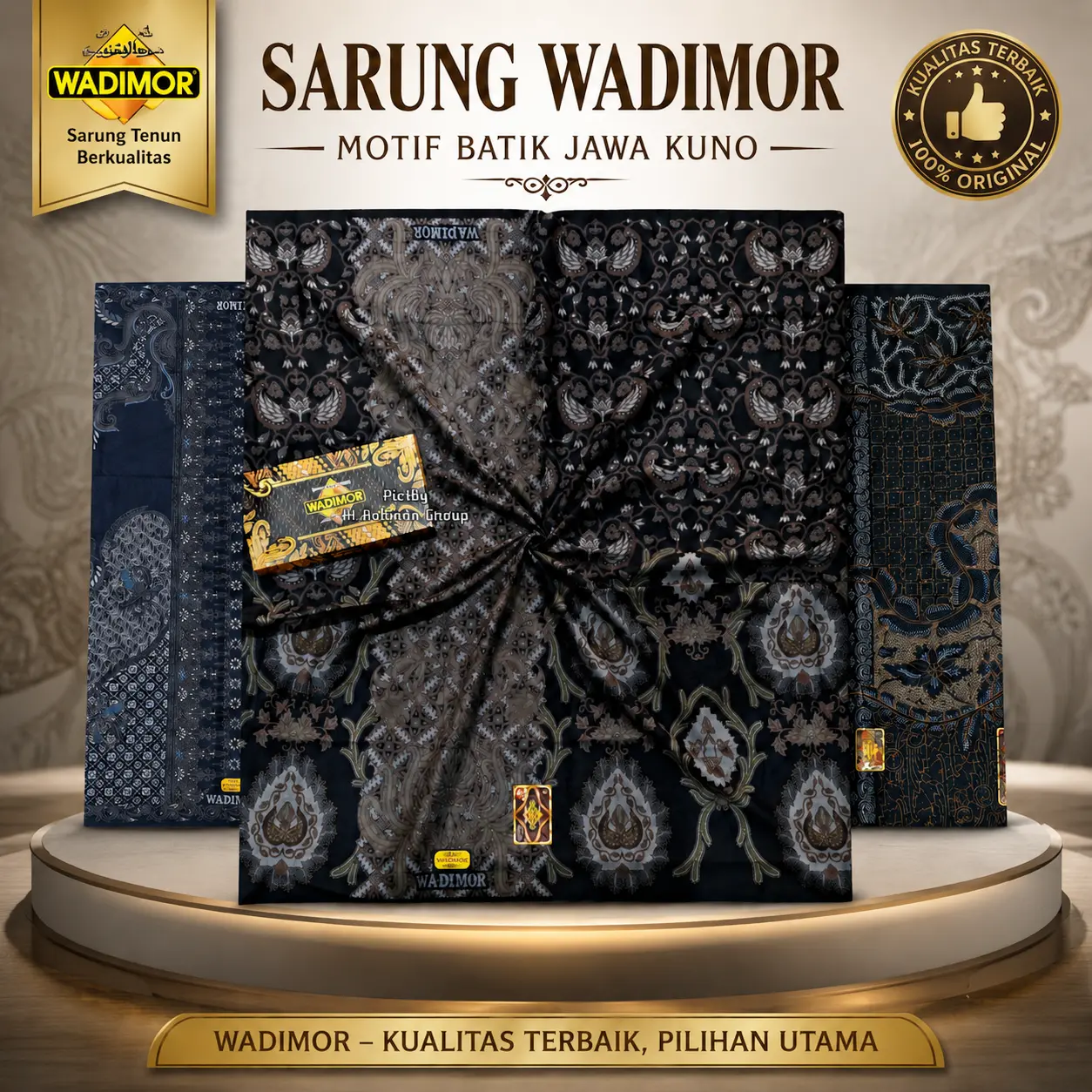 Sarung Wadimor Jawa Batik Original Motif Klasik & Modern Bahan Katun Lembut sarung Pria Muslim Dewasa
