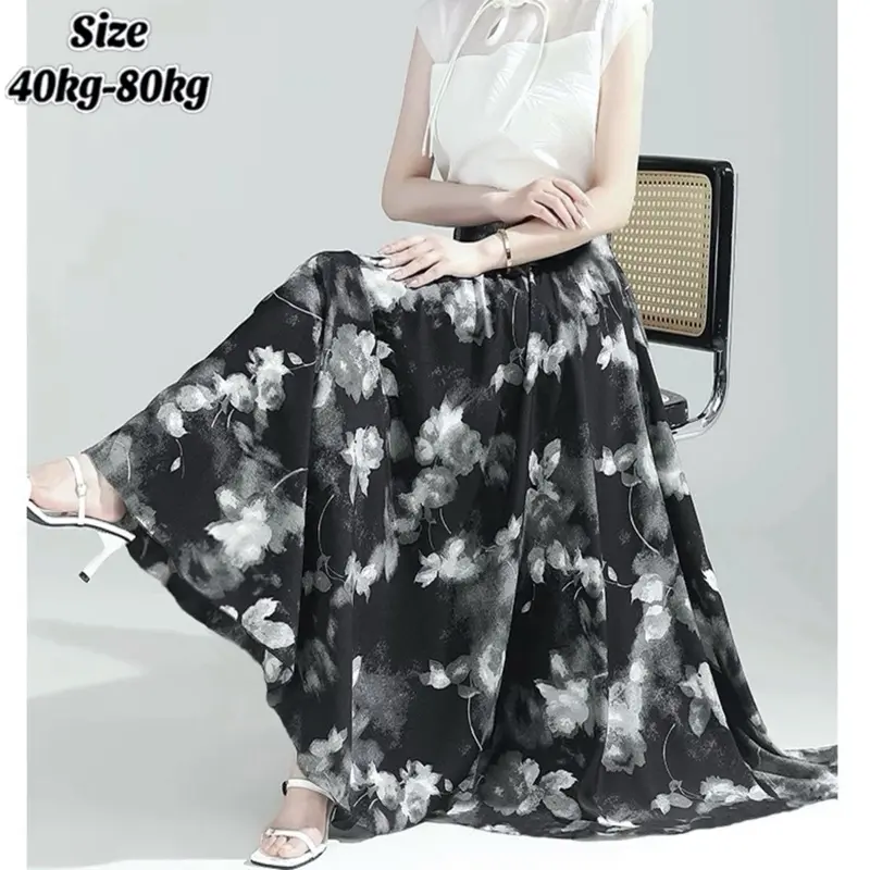 Chân Váy Dài Dáng Xoè - Vải Rất Đẹp - Có Túi - Có Lót Trong - Giấu Bụng - Che Khuyết Điểm - size 40kg-80kg (Big size) - Nữ Women