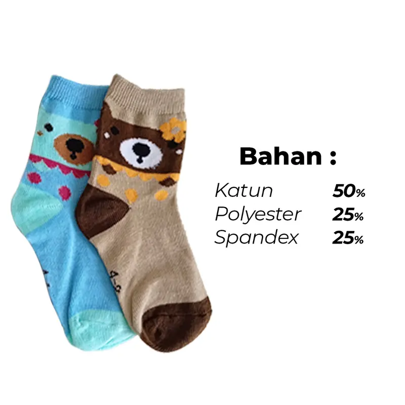 1 Lusin Kaos kaki Panjang Anak Usia 2-8 Tahun Motif Random anak-anak cotton perempuan  unisex  Bayi Laki-Laki 1