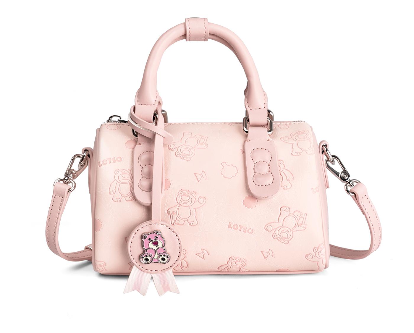 [ Shanty x Disney ] -  Tas Lotso Tas Tangan Kecil Wanita dan Remaja dengan Tali Selempang Motif Lucu dan Warna Soft Pink
