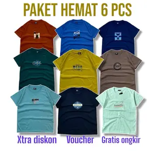 Paket 6 Pcs Baju Anak Laki Laki Dan Perempuan Kaos Distro Anak Kaos Anak Usia 2 Tahun Sampai Remaja Atasan Kaos Harian