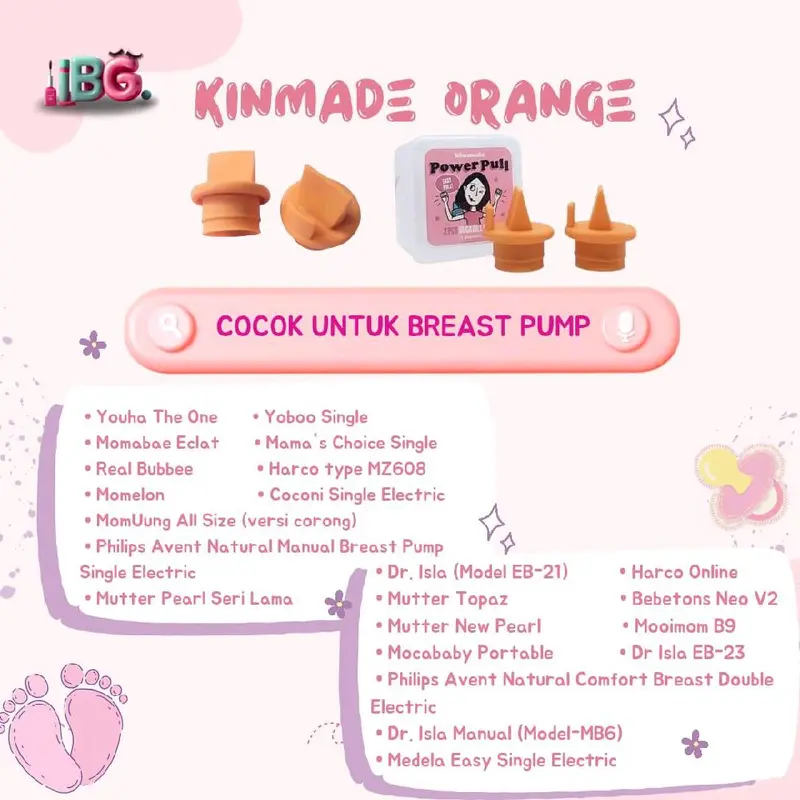 Kinmade Valve Warna Pink,  Hijau Tosca, Orange /Corong Pompa Asi 6