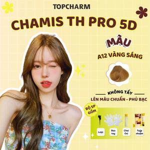 Nhuộm tóc Màu Vàng Đồng Cổ Điển A12 Vintage Chamis TH Pro Kem Nhuộm Tóc 5D Màu Không Cần Tẩy Dưỡng Tóc Nữ Chuẩn Salon Găng Tay Oxy