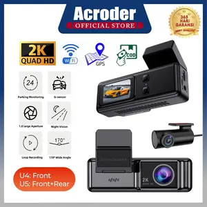 Acroder Dashcam Mobil 2K HD WiFi GPS Super Night Vision 170 Wide-Angle G-sensor 24-H Loop Recording