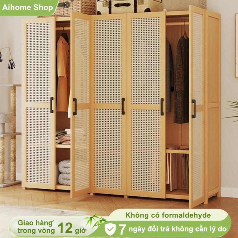 AI Tủ treo quần áo Tủ Quần Áo Lắp Ghép Tủ quần áo lớn đa năng có thanh treo đồ