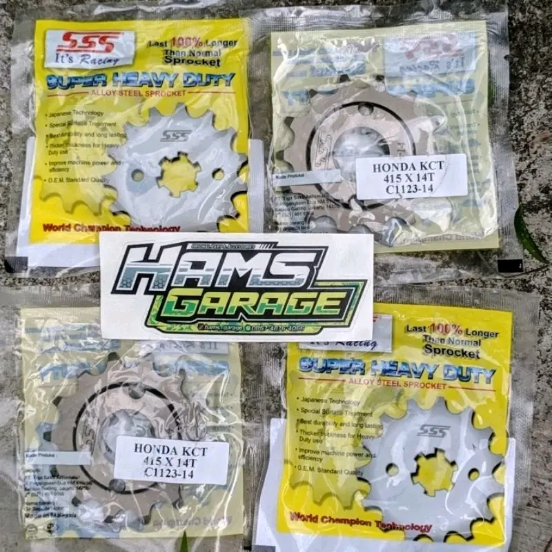 GEAR DEPAN SSS 415 UK 14 15 GIR GER TRIPLE S PNP HONDA CB GL MEGAPRO TIGER  CBR CRF SONIC