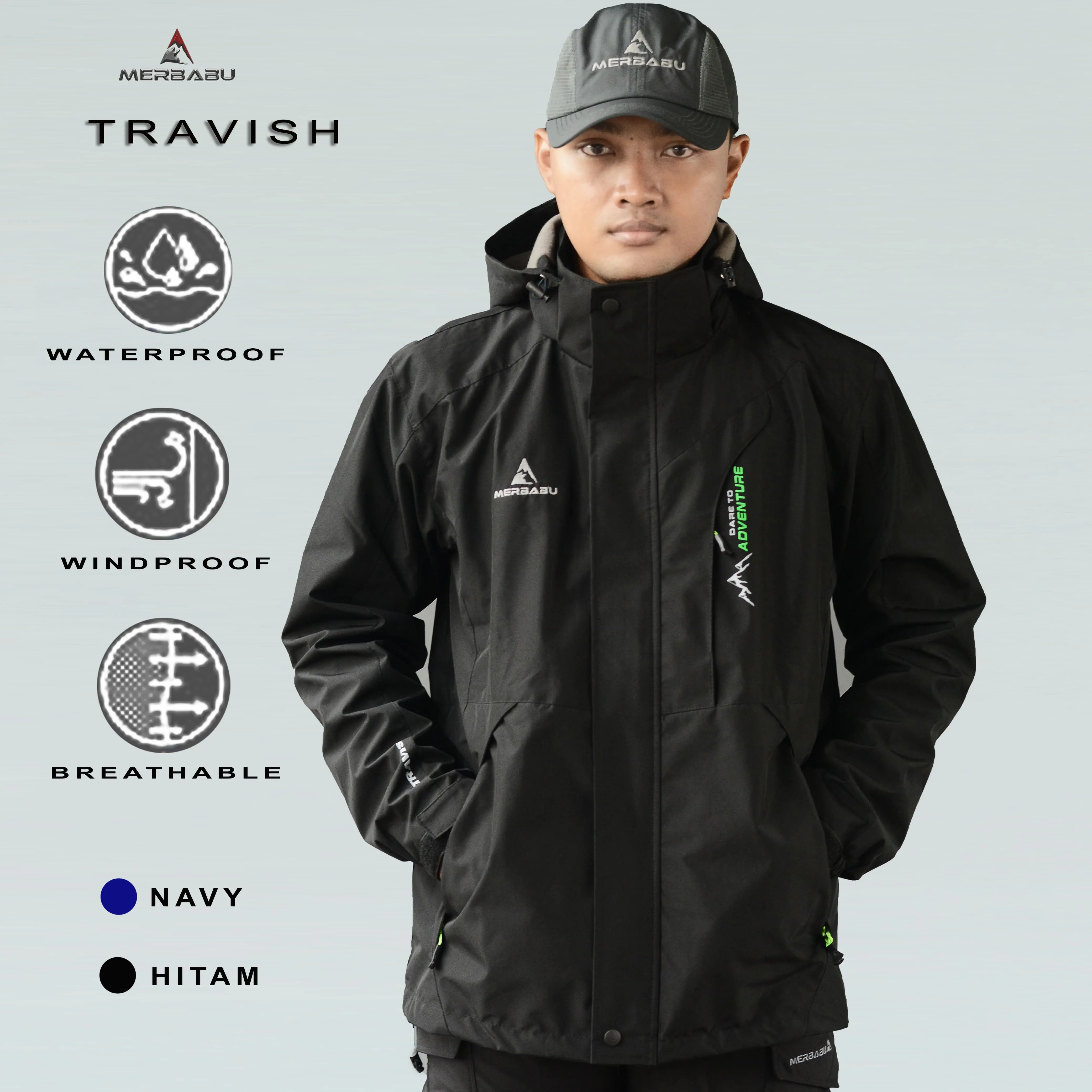 MERBABU OFFICIAL TRAVISH JAKET GUNUNG PRIA WATERPROOF EXTREAM