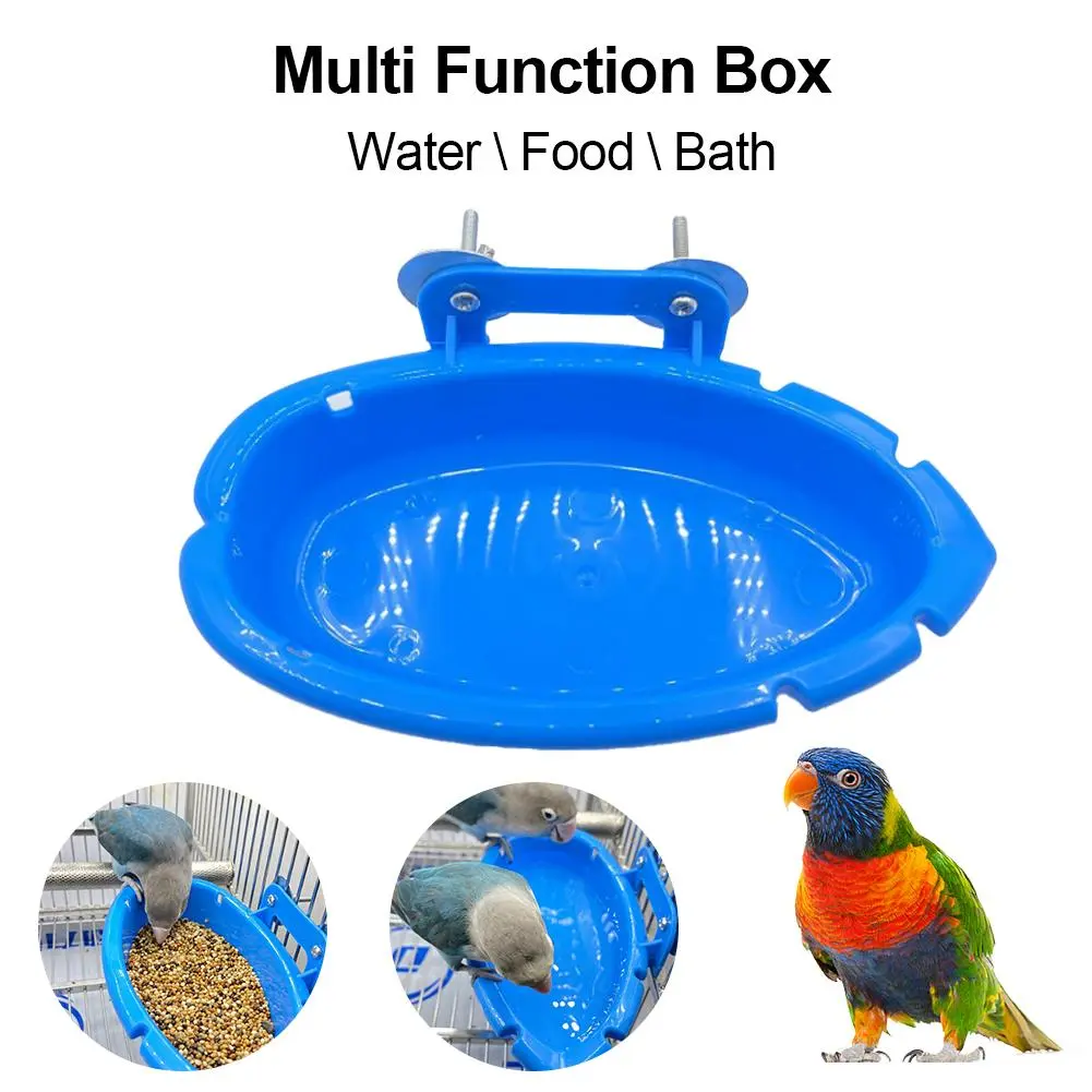 Bird Baths Tub Parrot Cage Hanging Parrot Shower Bathing Box Bird Bird Bathtub Parrot Bath Room Feeder Bird Cleaning Supplies #443607