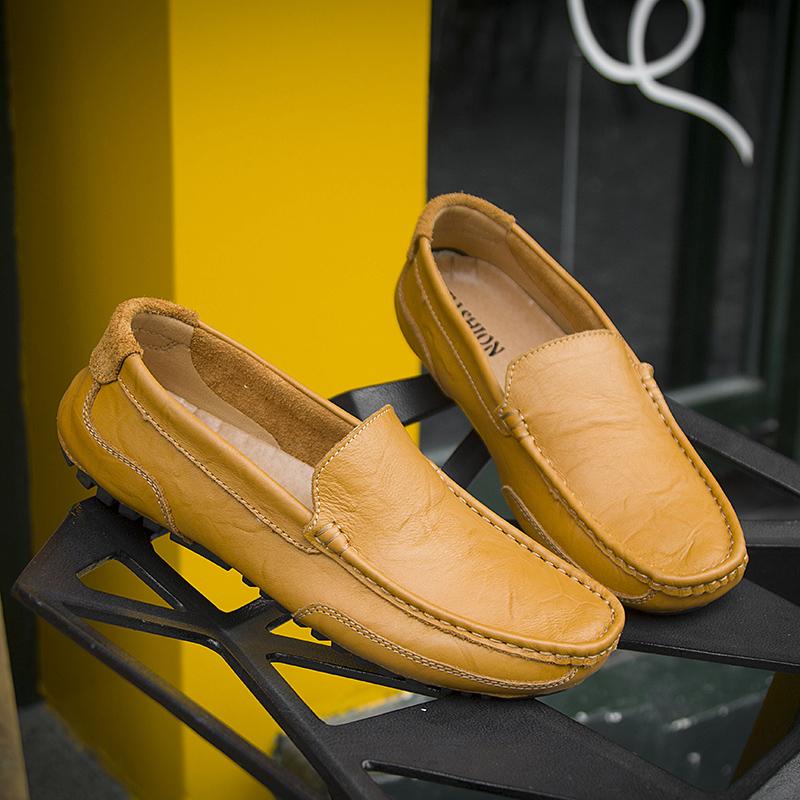 Product Introduction of Men's luxury leather shoes, casual driving shoes, men's anti-skid large leather shoes men casual shoes dress shoes men 20