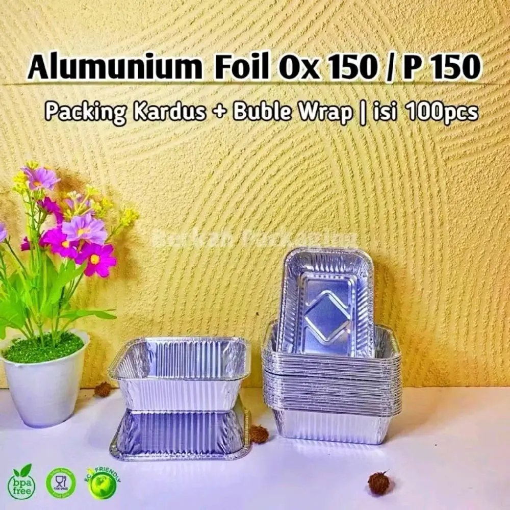 (ISI 100PCS)  Alumunium Foil OX 150 / P 150 Free Buble wrap + Kardus